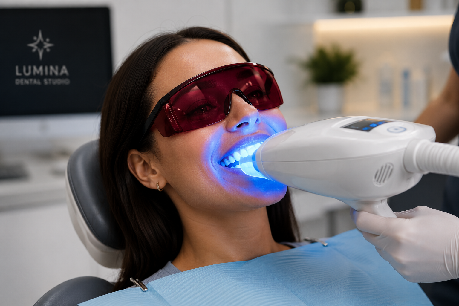 Professional teeth whitening treatment image