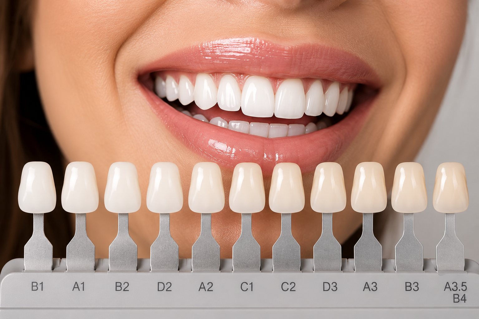 Veneer smile design shade selection