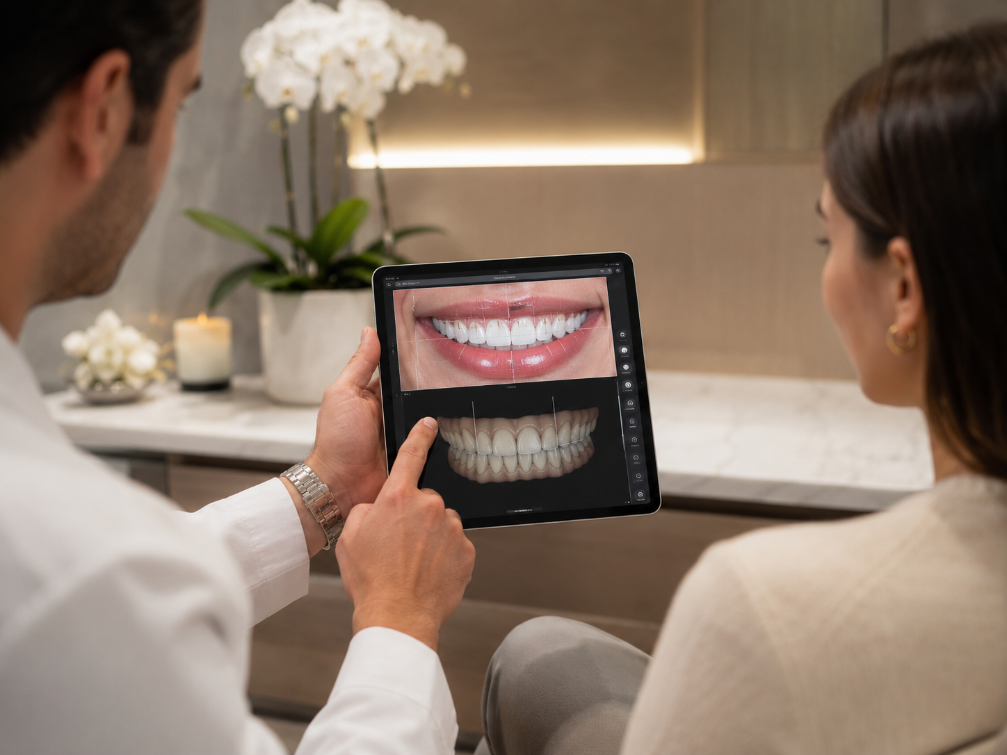 Dentist consultation with patient